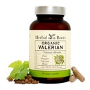 Herbal Roots Pure אורגני ולריאן שורש קפסולות - 900 מ"ג - Non-Habit טפסים ללא מלטונין, non-GMO - 60 Count Vegan קפסולות, תוסף צמחי