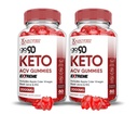 Justified Laboratories (2 Pack Go 90 Keto ACV Gummies Extreme 2000MG Go90 Keto Gummies Apple Cider Vinegar פורמולה עם אבקת מיץ Pomegranate B12 טבעוני non GMO 120mys