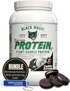 תזונה גלובלית Bundle Compatable עם אבקת חלבון Black Magic Multi-Source - עוגיות טבעוניות וקרם | אבקת חלבונים גבוהה, פחמימות נמוכות, סוכר נמוך | Whey, Egg & Casein - 2 LB עם Keychain
