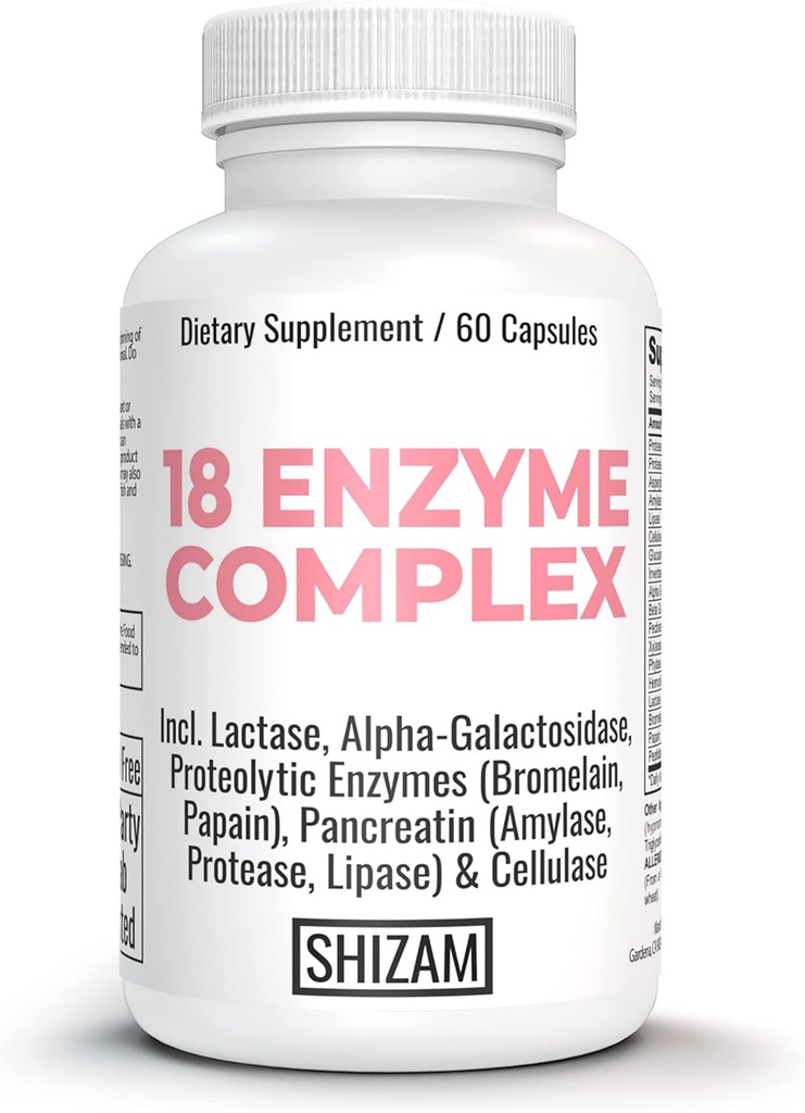 IBS Postbiotics Digestive Enzyme-s w Lactose Alpha-Galactosidase Pancreatic Amylase Lipase Protease Cellula Bromelain Papain | קפסולות גלולות | Diarrhea Constipation Bloating-s Supplement-s תוסף תוספת של תוסף תוספת