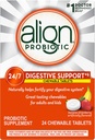 Align Probiotic, Chewable Probiotic Tablets for Women and Men, Fortify your Digestive System 24/7 עם Bacteria בריאה, #1 מומלץ Probiotic על ידי רופאים ו Gastroenterologist, 24 טבליות