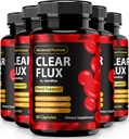 (5 Pack) Clear Flux Pills, קפסולות ClearFlux הרשמי, All-Natural Support, Premium Support to Keep Stable Levels & Healthy Circulation, Natural Clear Flux Health Review (300 קפסולות)