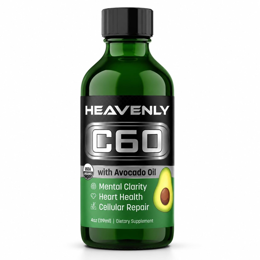 HNP Labs C60 Avocado שמן קר Pressed אורגני - Boost Energy, Mental Clarity, Slow Aging באופן טבעי וביצועים - 99.99% נשגב C60 ארה"ב הפך שמן אבוקדו אורגני - מוסמך GMP לבטיחות