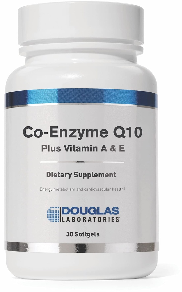 דאגלס מעבדות Coenzyme Q10 Plus ויטמין A & E | תומך בייצור אנרגיה ותפקוד תקין של תאים | 30 Softgels