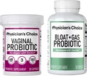Physician's CHOICE Vaginal Wellness Probiotic 30ct + Bloat & Gas Probiotic 30ct - שירות סיוע חודשי לנשים
