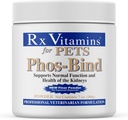 Rx ויטמינים Phos-Bind - אבקת תוספי תמיכה Kidney - Phosphate Binder for Cats & Dogs for Kidney Health - תמיכה רגילה Kidney ניקויse ו- Essential Kidney Care - 200g