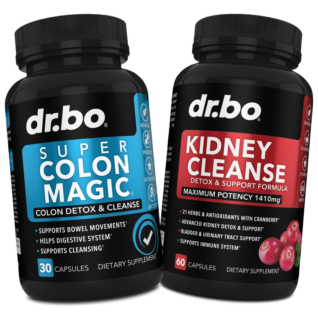 Detox & Kidney ניקויse - 15 יום של גלולות ניקוי גלולות Probiotic & Kidney Detox תמיכה תוסף Cranberry - Bowel תנועה תוספי עבור Intestinal Stomach Bloating Gut & Kidneys