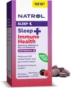 Natrol Sleep + Immune בריאות מלטונין 6 מ"ג עם Elderberry, Zinc ו ויטמין D, תוספת דיאטנית עבור שינה מנוחה ותמיכה Immune, 60 מעורבים ברי-פלדורד מהיר, 60 יום אספקה