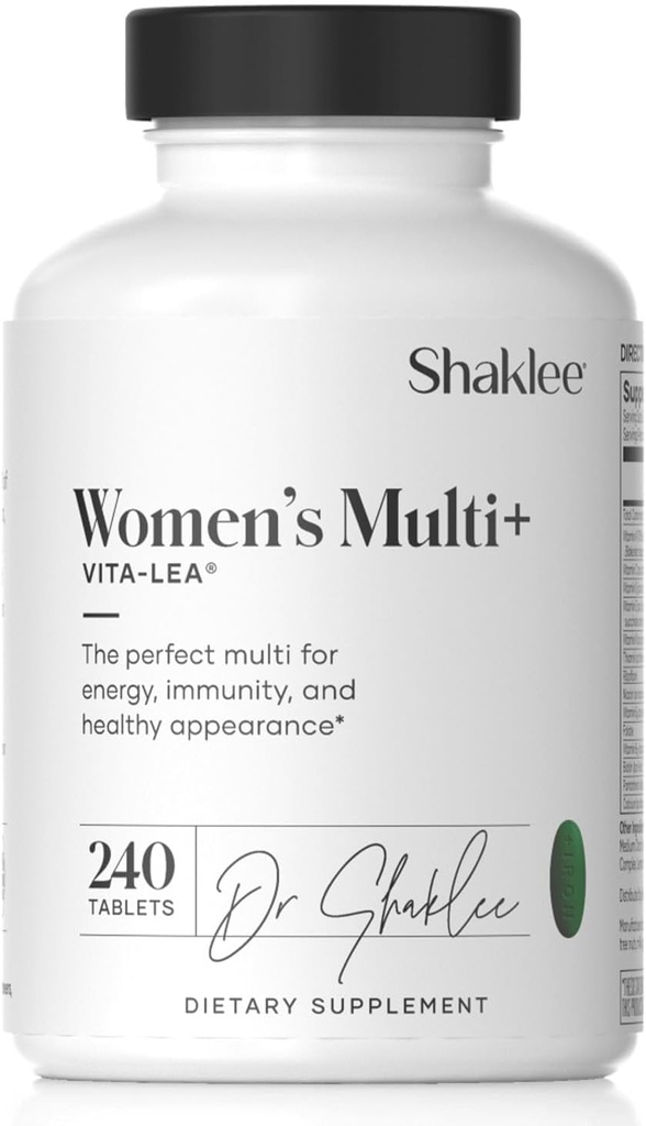 Shaklee - Vita-Lea® Women High-Potency Multivitamin & Multimineral for Women - Prenatal/Postnatal Support with 800 mcg Folic Acid, 200 mcg Iodine, 18 מ"ג ברזל - 240 טבליות