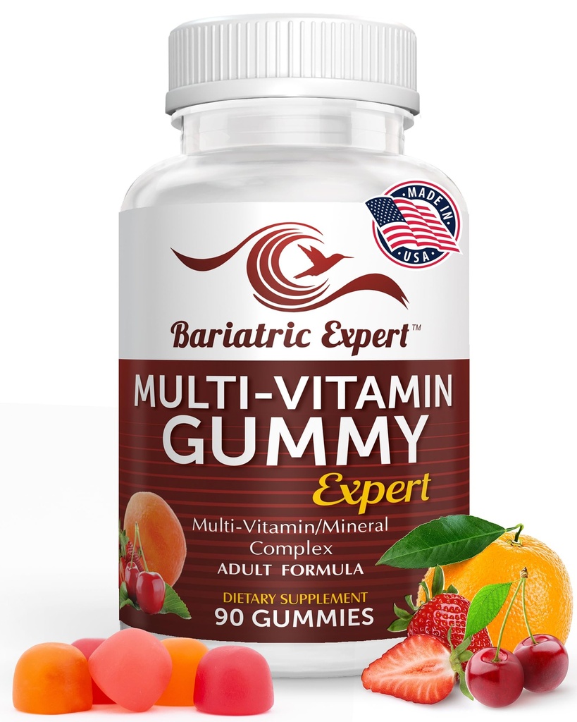 מומחה באריאטרי Multivitamin Gummies - Fast-Melting Dietary Supplement for Adults Post-Gastric או Bypass, תזונתיסט מומלץ, 90 Count