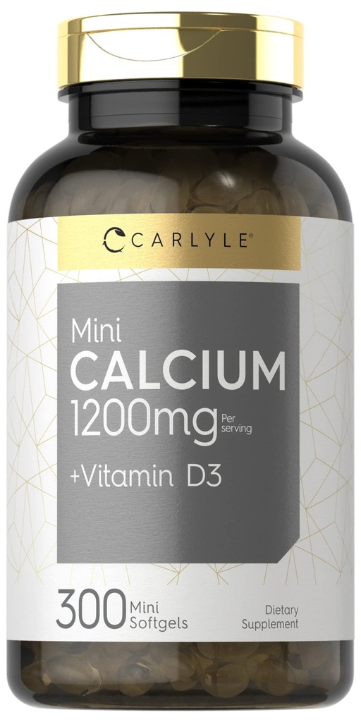 Karlyle Calcium 1200 מ"ג עם ויטמין D3 | 300 Softgels | Non-GMO ו- Gluten Free תוסף