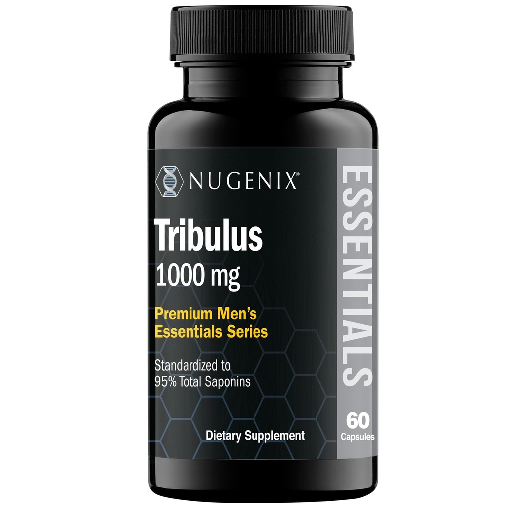 Nugenix Essentials Tribulus Terrestris for Men Extraction - 95% Total Saponins, 1000mg High Potency, תוספת כוח, 60 Count Count