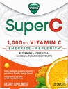 ויקי Super C Energyze + תוספת יום חגיגית עם ויטמין C, ויטמין B, תה ירוק, גינזנג, ו- Turmeric לחלץ ויטמינים חיוניים *, 28 Caplets