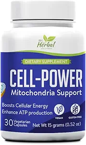 תמיכה סלולרית של CellPower Mitochondrial - Mitochondrial Energy Boost Herbal תוסף - תמיכה טבעית בייצור ATP ו Vitality - 100% טבעי והצמחייה