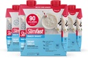 SlimFast חטיף Shake, 90 Calorie סיבים שקד, מוכן לשתות, משקאות חלבונים, Creamy Vanilla, 12 Count