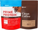 Equip Foods Prime חלבונים אבקת שוקולד & זהב סטנדרטי נקי קפה