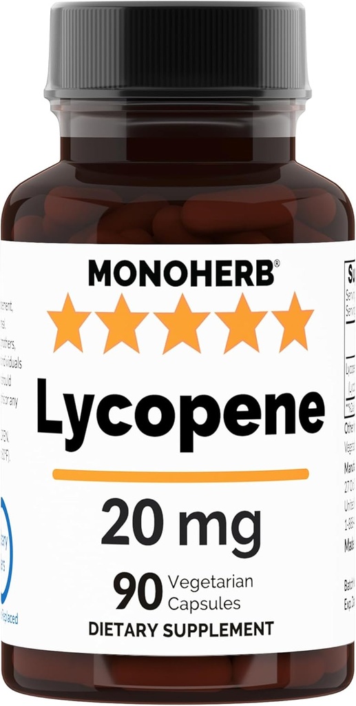 MONOHERB Lycopene 20 מ"ג לקפסולה - 90 ואג קפסולות