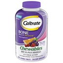 Caltrate Chewables 600 +D3 Plus מינרלים Calcium ו ויטמין D, סוכר חינם, צ'רי, כתום ופירות פונץ ', 155 ספירה לספור