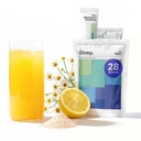 אבקת Sleep Aid - Calming drink for Deep Sleep with Liposomal Saffron, Magnesium & PharmaGABA Melatonin-Free Natural Supplement to Stress and Improve Sleep Quality Chamomile Lemonade 28 Sticks