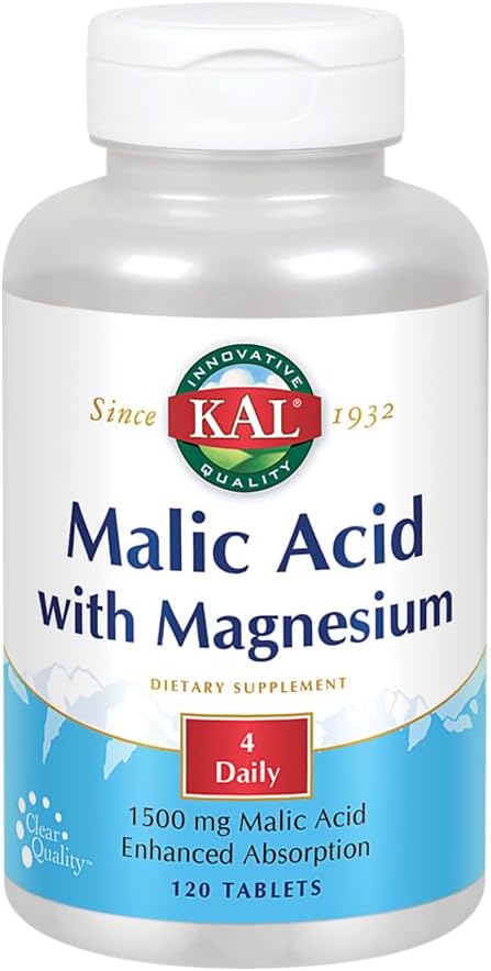 Kal Malic Acid עם Magnesium טבליות, 120 Count