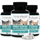 AminAvast Kidney תומך תוסף עבור חתולים וכלבים קטנים, 300 מ"ג 3Pack - מקדם פונקציונליות קינני טבעי - איידס בבריאות ו Vitality של Aging Kidneys - בקלות Administered - 60 קפסולות Sprinklele