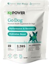 K9 Power Go Dog Hydration & Performance Drink 1 lb - תוסף כלבים פעיל לתפקוד שרירים, אנדורנס, התאוששות, עם תמיכה אלקטרוליטים