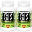 Swiss Kriss Herbal Laxative Tablets, Natural Laxatives for Constipation Relief, Senna Laxative, 250 טבליות (Pack of 2)