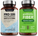 ויטמין Bounty Pro 100 Probiotics & Prebioticfi Bundle: Ultimate Gut Health Support with 13 Strains, 100 מיליארד CFUs, Zinc & C, נדחה כפסולות שחרור - 90 קפסולות