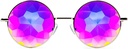 גלוFX Imagine Kaleidoscope משקפיים - Metal Frame - Rainbow Diffraction Rave EDM Festival