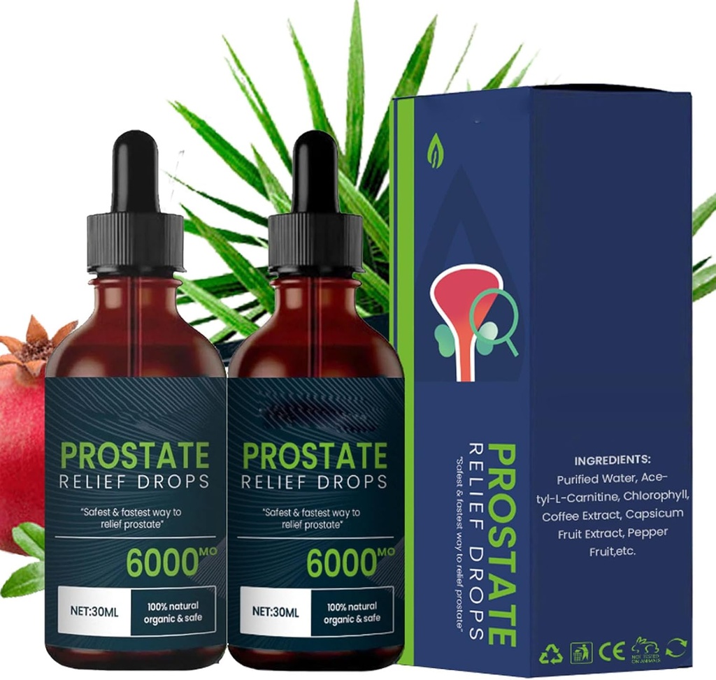 Prostate Treatment Drops - Prostate Relief Drops, Prostate Natural Herbal טיפות (2pcs)