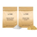 Pure Original Ingredients Brewer's Yeast ו Calcium Citrate Bundle, 1 lb כל, ללא תוספות או מילויים, תוספים