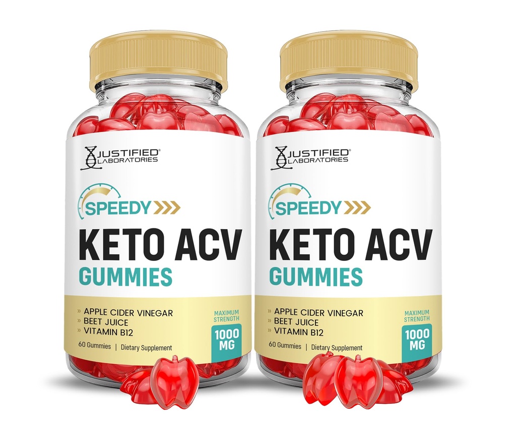 (2 Pack) Speedy Keto ACV Gummies מתקדם פורמולה 1000MG Speedy Ketomies Apple Cider Vinegar פורמולה עם אבקת מיץ Pomegranate B12 טבעוני non GMO 120 חניכיים