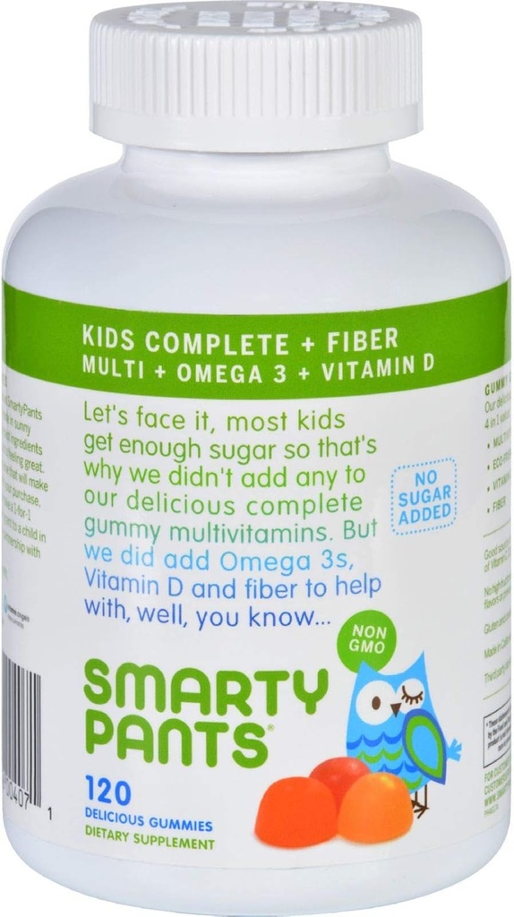 SmartyPants Multivitamin - ילדים שלמים וסיבים חניכיים - 120 הרוזן