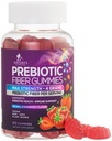 חניכיים סיבים למבוגרים, Daily 4g Gummy סיבים תוסף, Prebiotic Gummy Digestive Health Support - Plant Based Soluble סיבים צ'ws, Prebiotics תומך סדירות & Digest non-GMO - 60mies