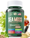 Sea Mos 12000mg Black Seed שמן 6000 מ"ג Ashwagandha 3000 מ"ג Turmeric 1000 מ"ג Bladderwrack 2000mg Burdock 3000mg & ויטמין C & D3 עם Elder Manberry Manuka Dandelion צהוב דודין דוק Iodine Chlorophyll ACVVVVVVVVVVVVVVVVVVVVVVVVVVVVVVol 2000mg