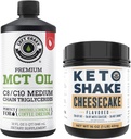 ביצועי חוף שמאל 100% קוקוס שמן נוזלי, 32oz + Cake Keto Meal החלפת Shake, 16oz