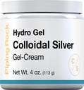 Piping Rock Colloidal Silver Cream 4 oz | עבור Skin | Hydro Gel Cream | Non GMO, Gluten Free
