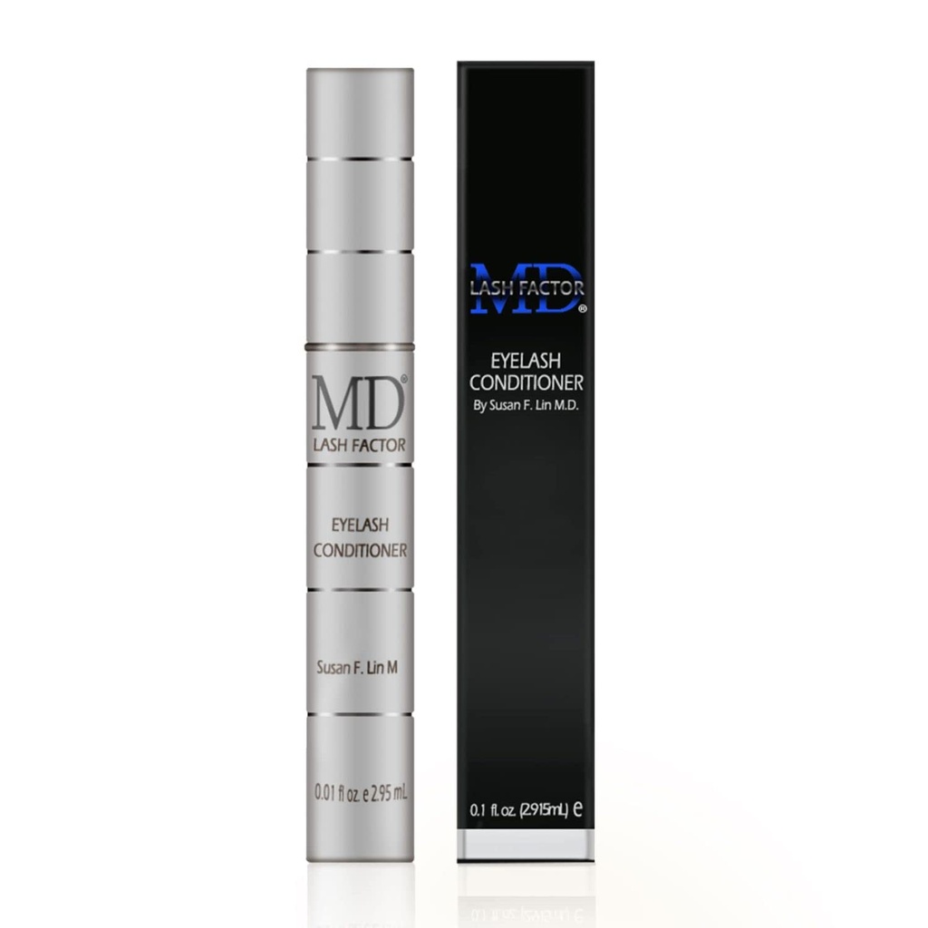 MD Lash Factor Eyelash Conditioner - 0.1 fl oz, 3Month אספקה - Daily Lash Serum with Peptides and Biotin for Thicker Lashes