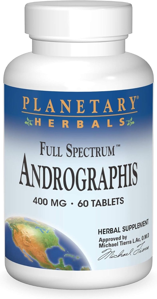 Herbals Full Spectrum Andrographis 400 מ"ג - Ayurvedic Herb - 60 טבליות