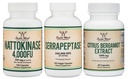 תוסף Nattokinase (120 קפסולות), Serrapeptase (120 קפסולות), Citrus Bergamot (60 קפסולות)