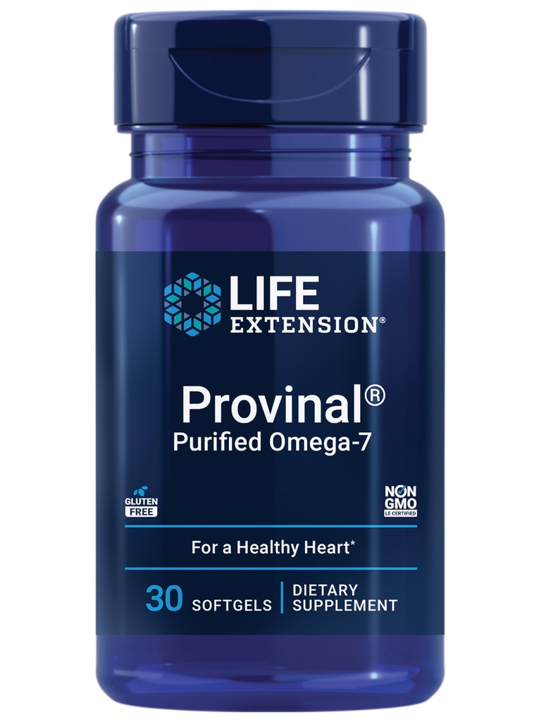 תוחלת החיים Provinal Purified אומגה 7, Handitoleic Acid נגזר שמן הנחתים גבוהה, Cholesterol, triglycerides & Heart Health Support, Gluten-Free, non-GMO, 30 רכות