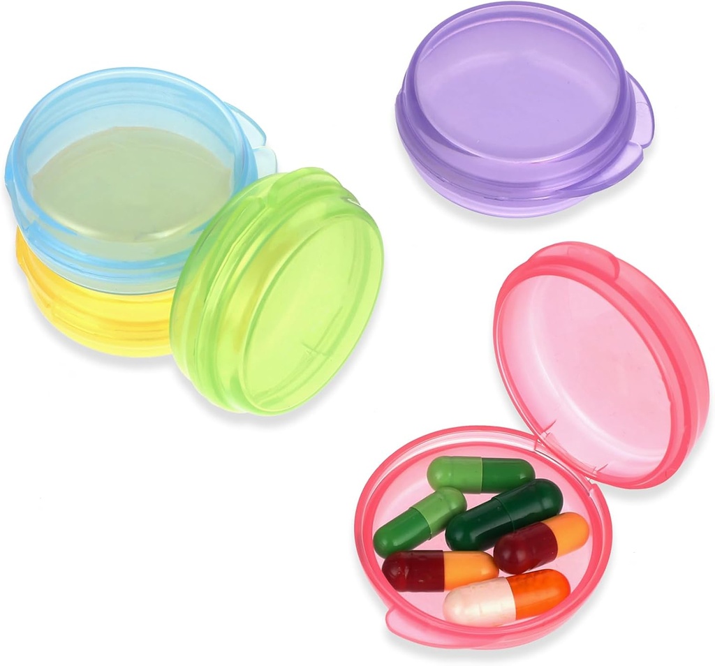 5 Packs Mini Pill Case Small Pill מארגנת Box Portable Holder Travel Pill Container for Pocket Purse Pills Storage Box to Hold Medicine Cod Liver Oil
