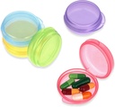 5 Packs Mini Pill Case Small Pill מארגנת Box Portable Holder Travel Pill Container for Pocket Purse Pills Storage Box to Hold Medicine Cod Liver Oil