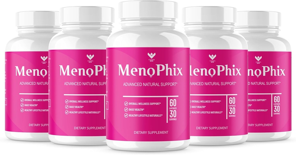 (PACK) MenoPhix Menopause קפסולות תמיכה טבעית - תוסף Meno Phix, Meno Phix Menopause, MenoPhix עבור נשים תמיכה טבעית, MenoPhix ביקורות (300 קפסולות) 5 חודשים אספקת מזון