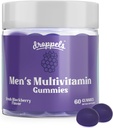 טיפות חניכיים של גברים עם Folic Acid, ויטמינים A, D, C, C, K, B6, B12, Biotin & More | טבעוני, Non-GMO & Pectin- Based | BlackBerry Flavor, 60 הרוזן