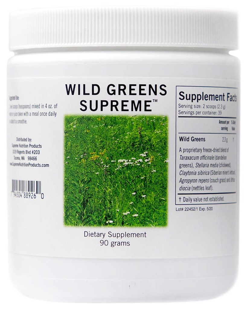 תזונה עליונה Wild Greens Supreme, Pure 90 גרם צמחי אבקה