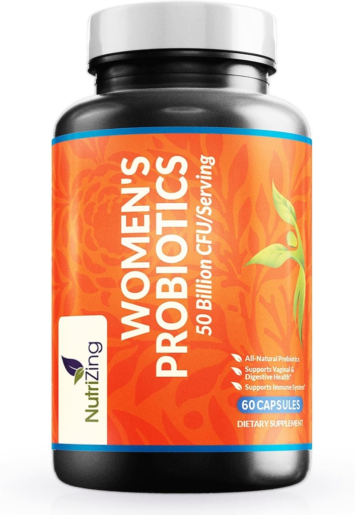 מזונות לנשים Probiotic for Gut Health - 50 מיליארד CFU - Prebiotics and Probiotics for Women Digestive Health & pH Balance - Lactobacillus Reuteri & Rhamnosus תוספים - Vaginal Supports