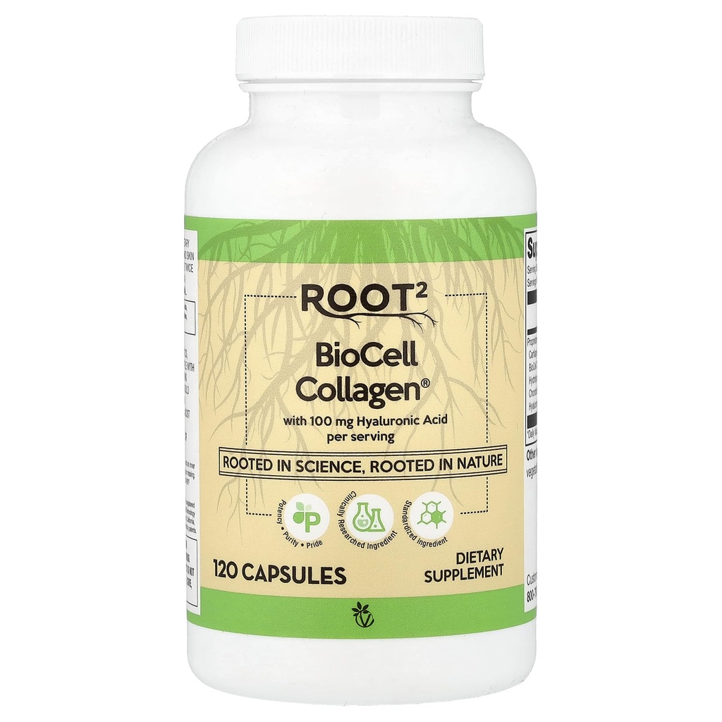 Vitacost Hyaluronic Acid עם BioCell Collagen II - 100 מ"ג לשרת - 120 קפסולות