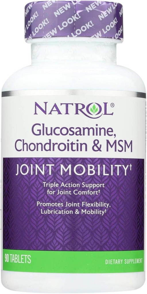 Natrol Glucosamine Chondroitin ו MSM - 90 טבליות