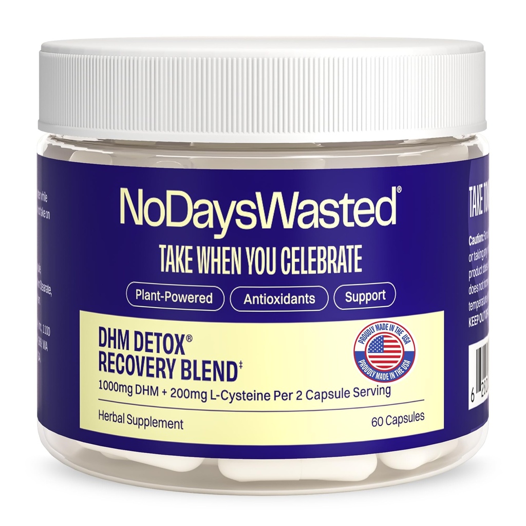 No Days Wasted DHM Detox, 60 קפסולות (30 משרתות) - ג'ארד - קח בשעות הערב לטוב ולשיקום